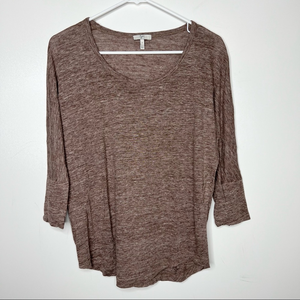 Joie 100% Linen 3/4 Length Sleeve Pullover Blouse Top Small